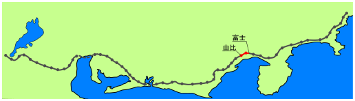 放浪日記第八日目ＭＡＰ｜富士－由比