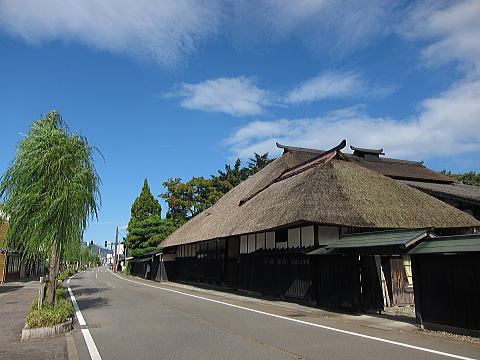 越後下関(関川村)の町並み